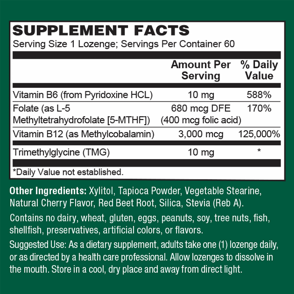 Vegan Methyl B-12 + Folate