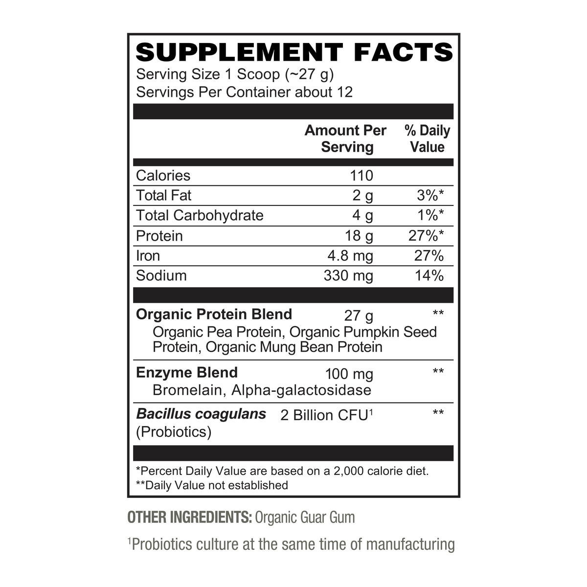 Organic Protein - Fermented Vegan Protein Powder