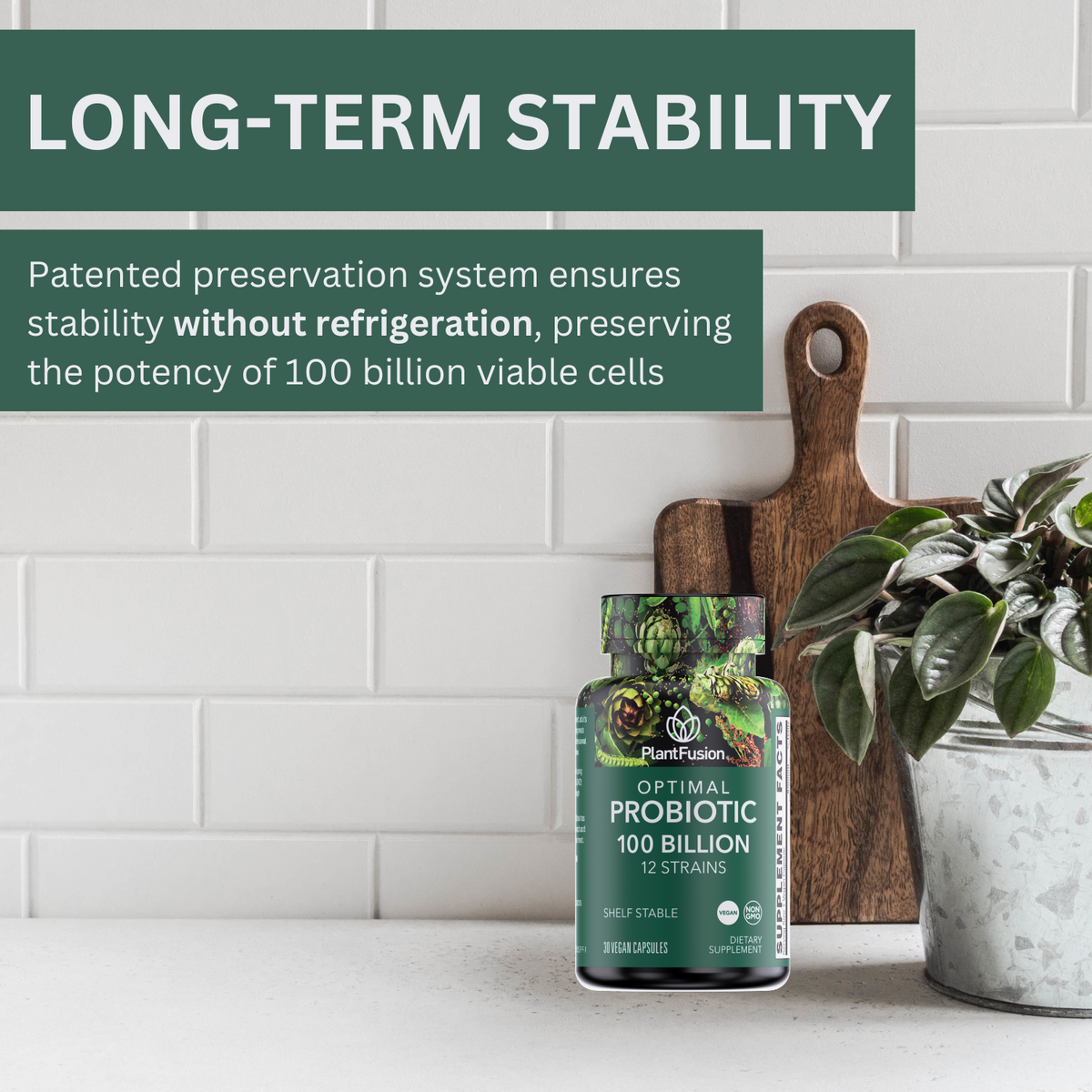 Vegan Probiotic - 100 Billion CFU, 12 Strains