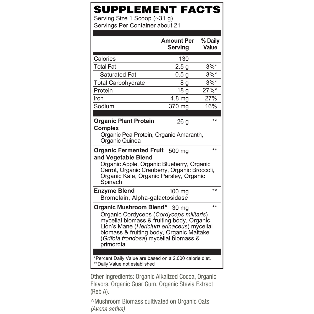 Organic Protein - Fermented Vegan Protein Powder