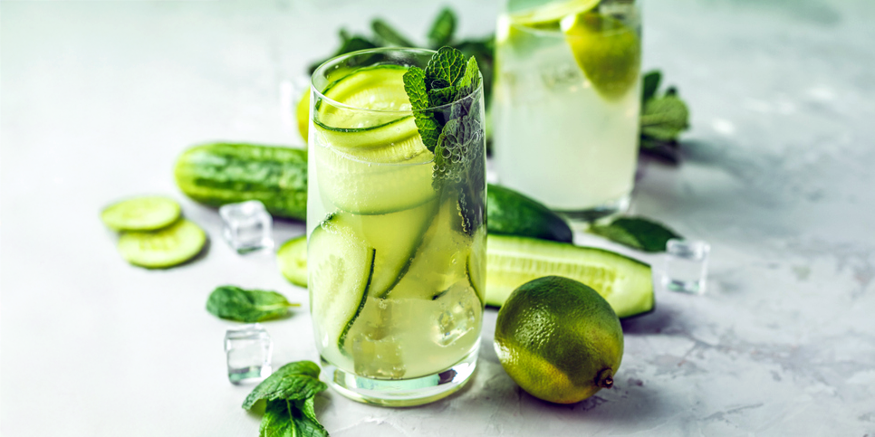 Cucumber Lime Cooler with Alkalizing Greens