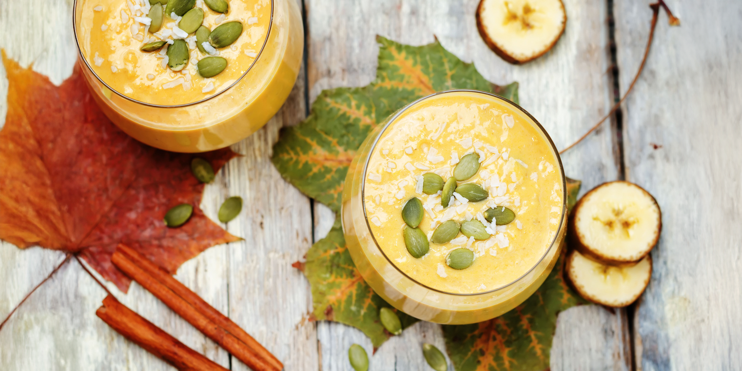 Pumpkin Spice Banana Protein Smoothie