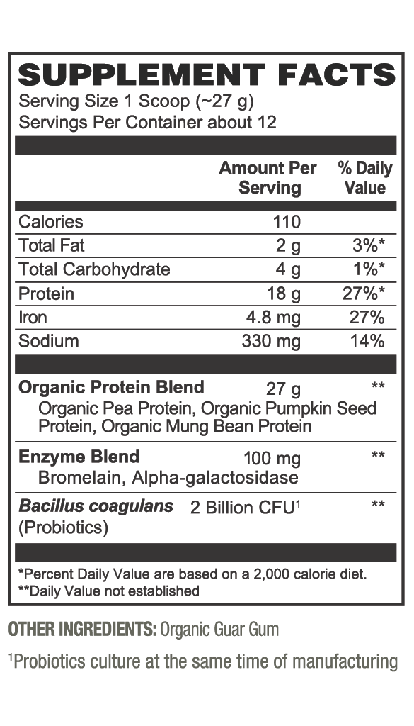 Organic Protein - Fermented Vegan Protein Powder