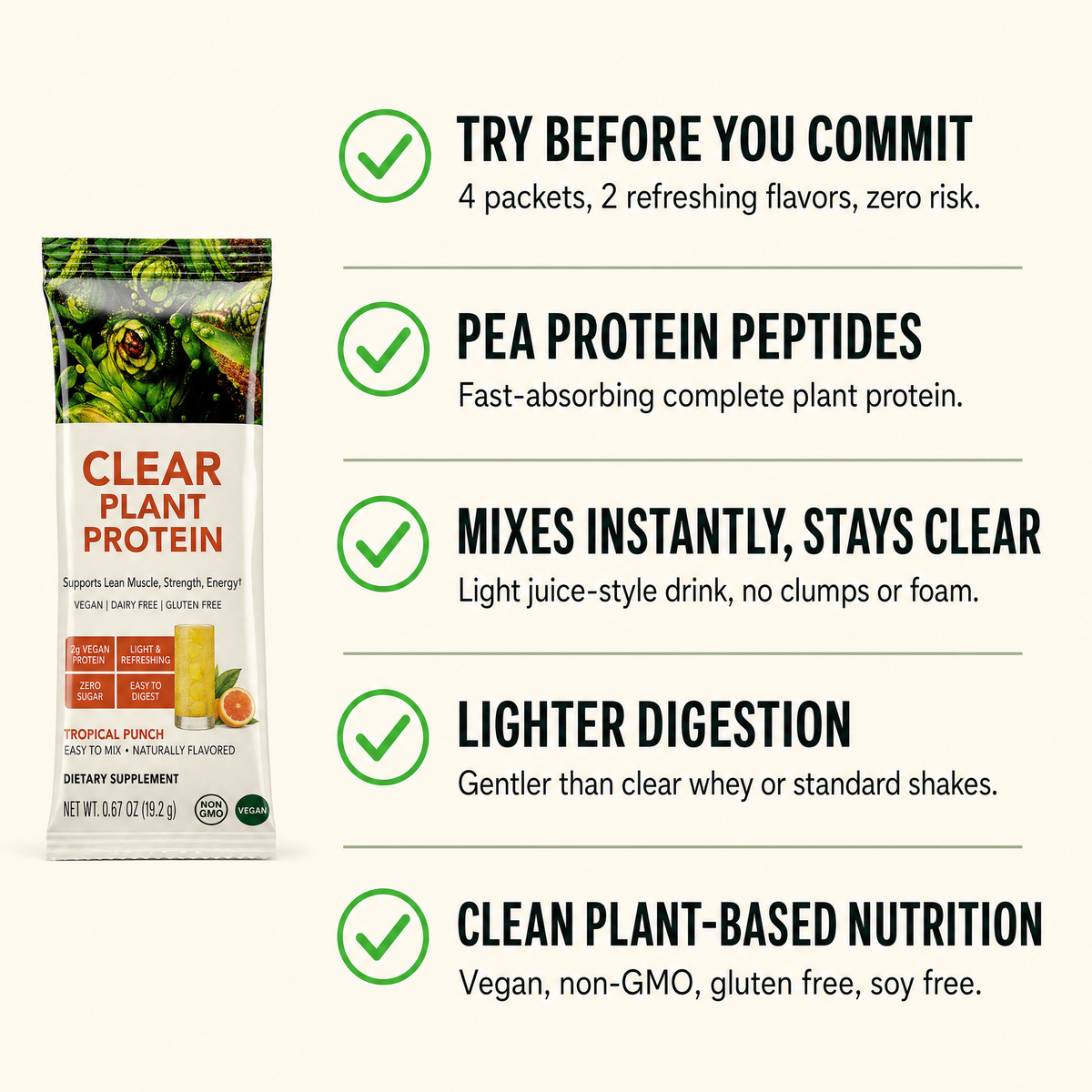 Clear Vegan Protein – Refreshing Protein Juice Powder