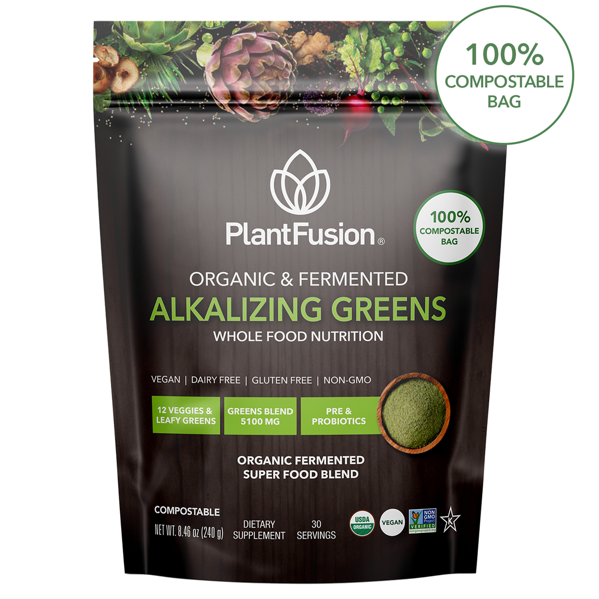 Alkalizing Greens - Fermented Superfood Powder Blend